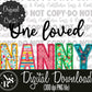 One Loved NANNY Spring Faux Embroidery: Digital Download