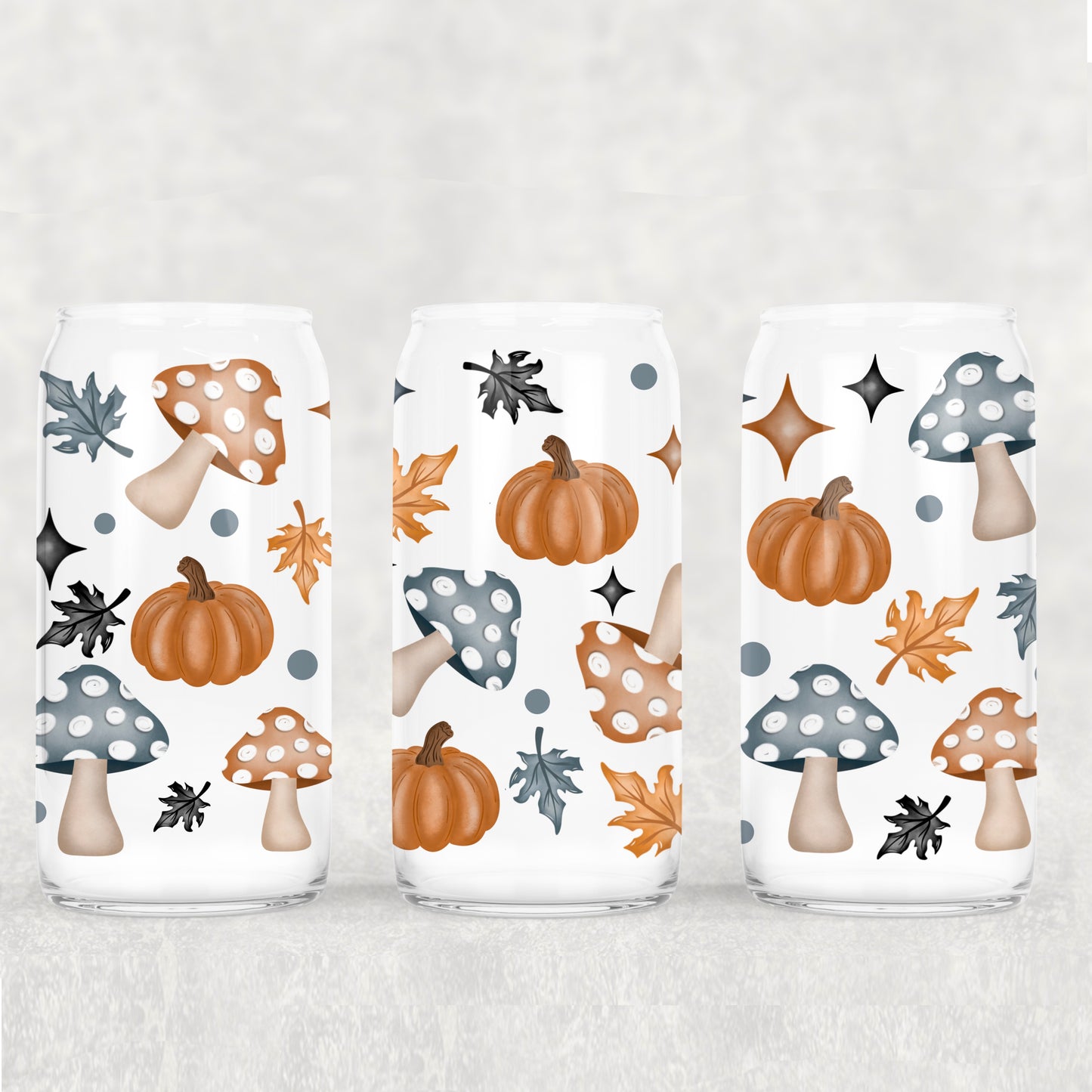 Fall Shrooms (CSC): Libbey Glass Sub Print