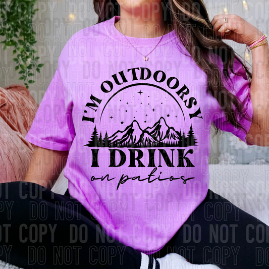 I'm Outdoorsy I Drink On Patios (SBB): *DTF* Transfer