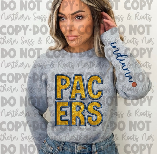 EXCLUSIVE Faux Sequins Embroidery PACERS: *DTF* Transfer