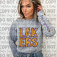 EXCLUSIVE Faux Sequins Embroidery LAKERS: *DTF* Transfer