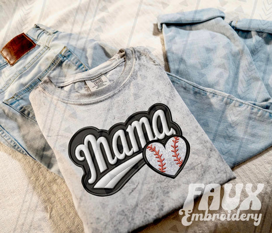 MAMA Sports Faux Embroidery (TGG): *DTF* Transfer