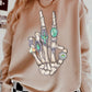 Turquoise Skeleton Hand (AG): *DTF* Transfer