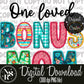 One Loved BONUS MOM Spring Faux Embroidery: Digital Download