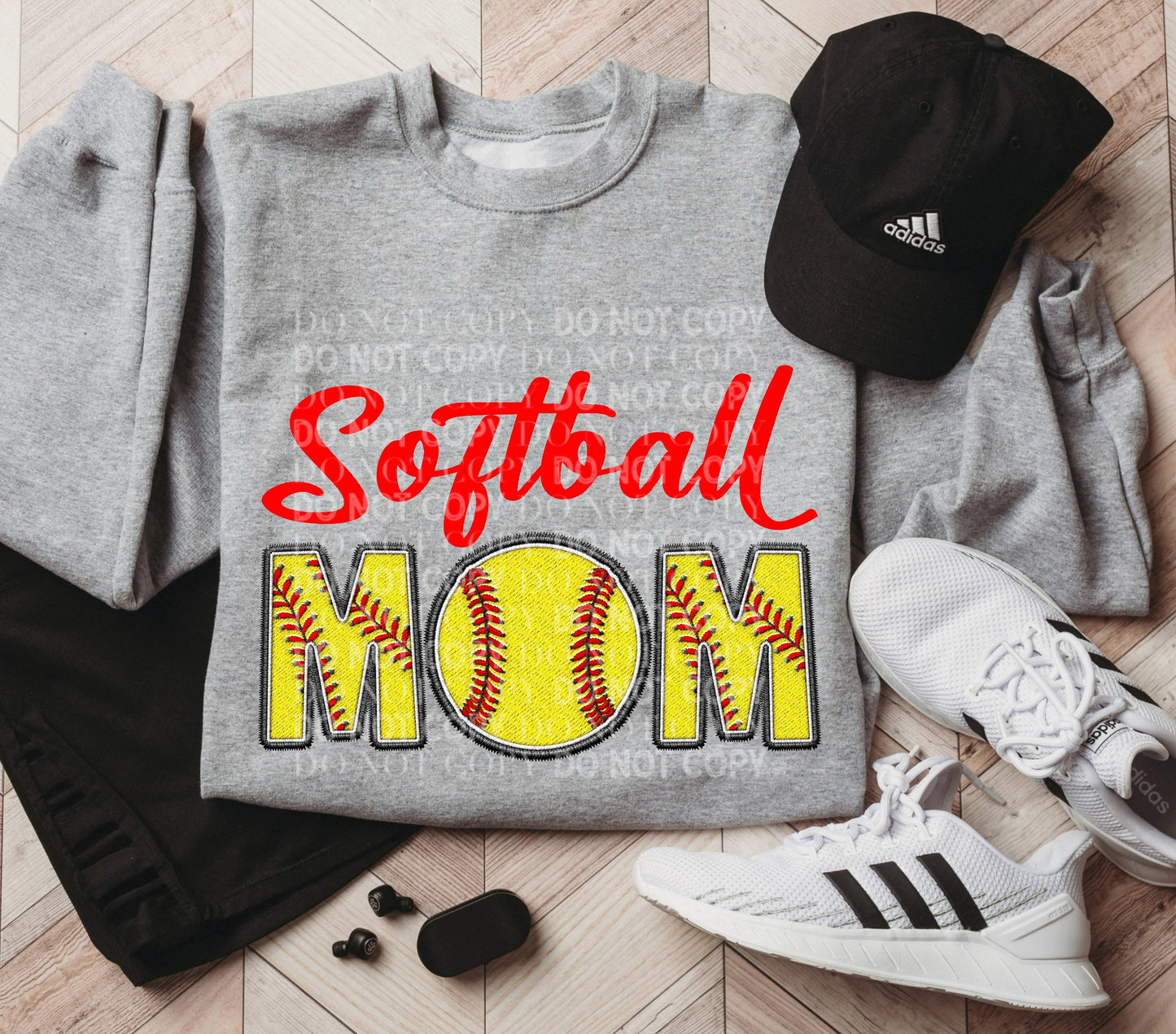 Softball MOM Faux Embroidery: *DTF* Transfer