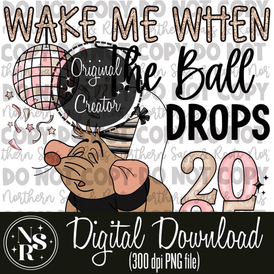 Wake Me When The Ball Drops 2025-Pink & Black (NSR): Digital Download