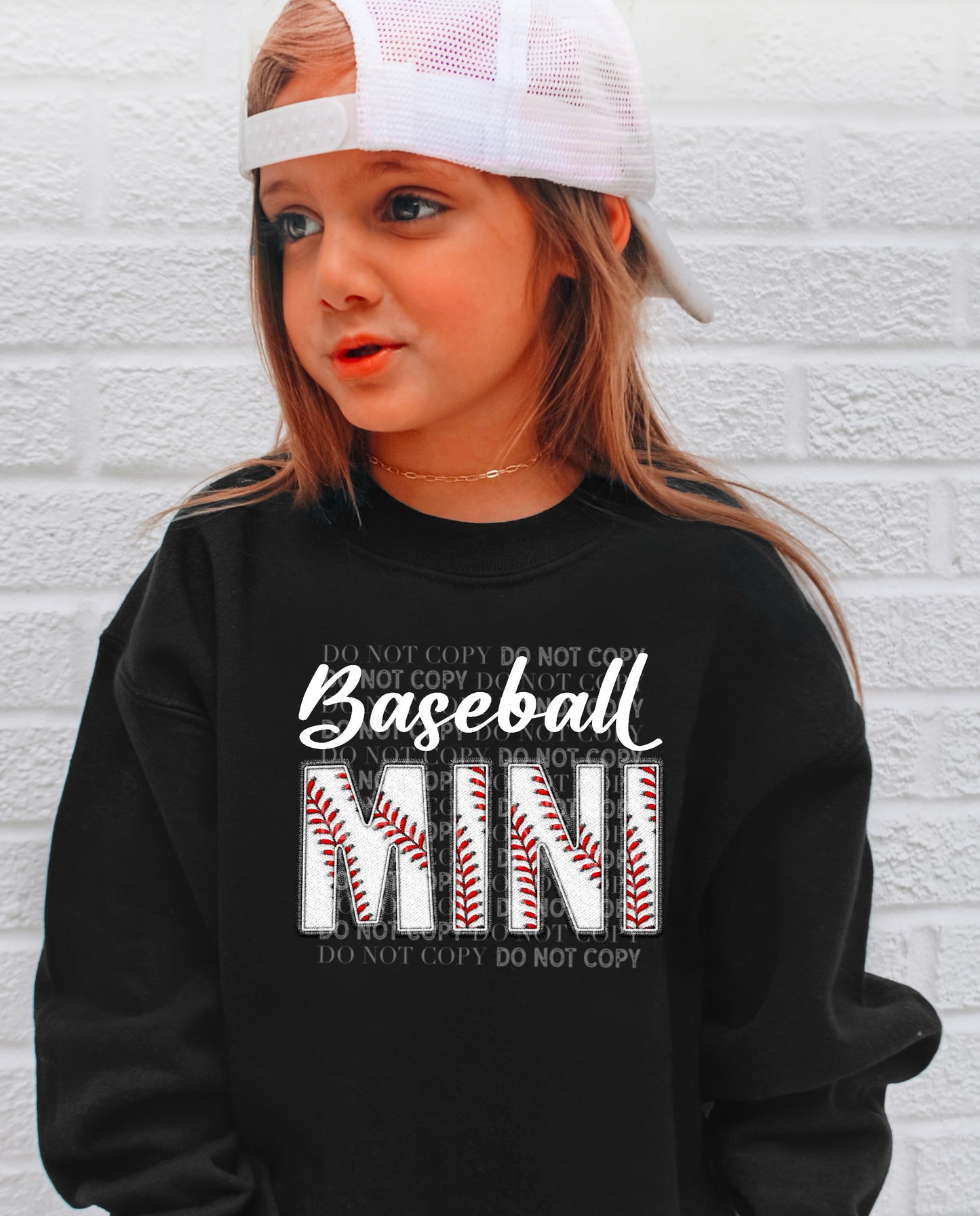 Baseball MINI Faux Embroidery: *DTF* Transfer