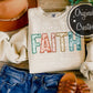 FAITH Neutral Faux Sequins Embroidery: *DTF* Transfer