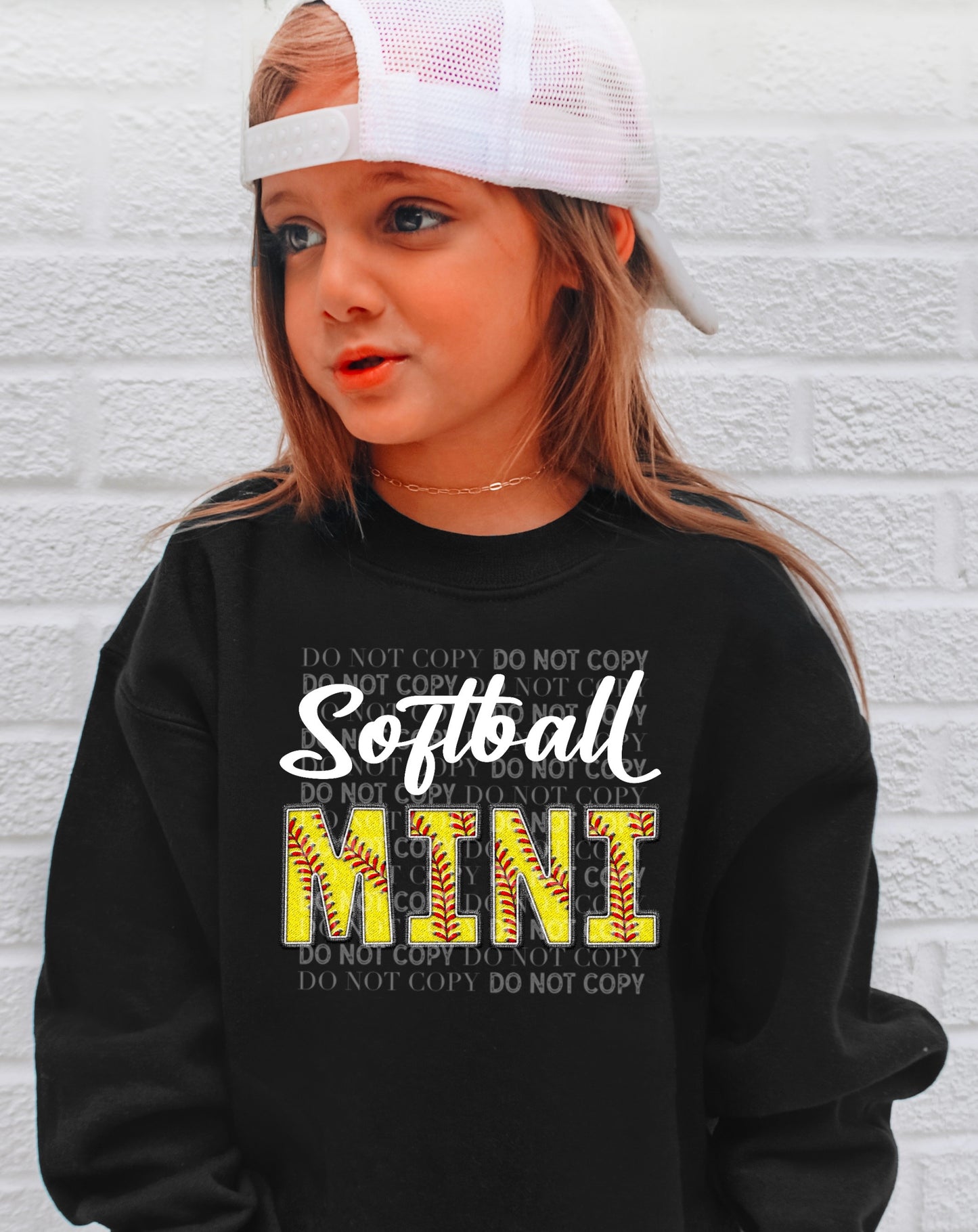 Softball MINI Faux Embroidery: *DTF* Transfer