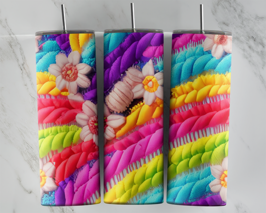 Floral Fabric Stripe: Tumbler Sub Print