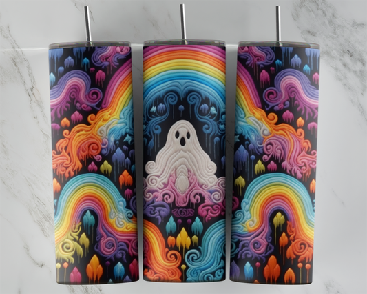 Rainbow Halloween Ghost: Tumbler Sub Print