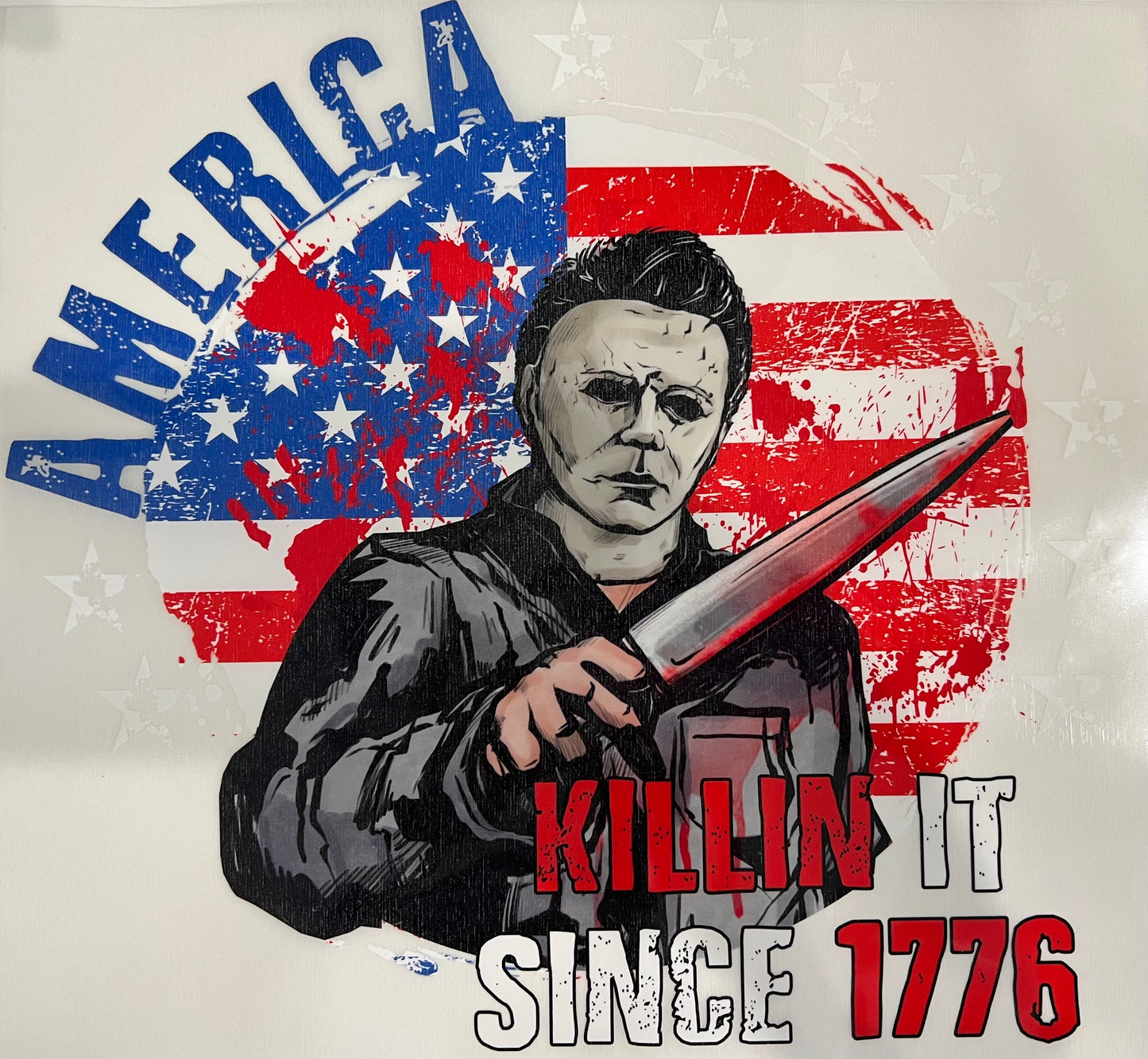 *RTS* GLOW-IN-THE-DARK (EXCLUSIVE America Killin It Since 1776 Micheal: *DTF* Transfer