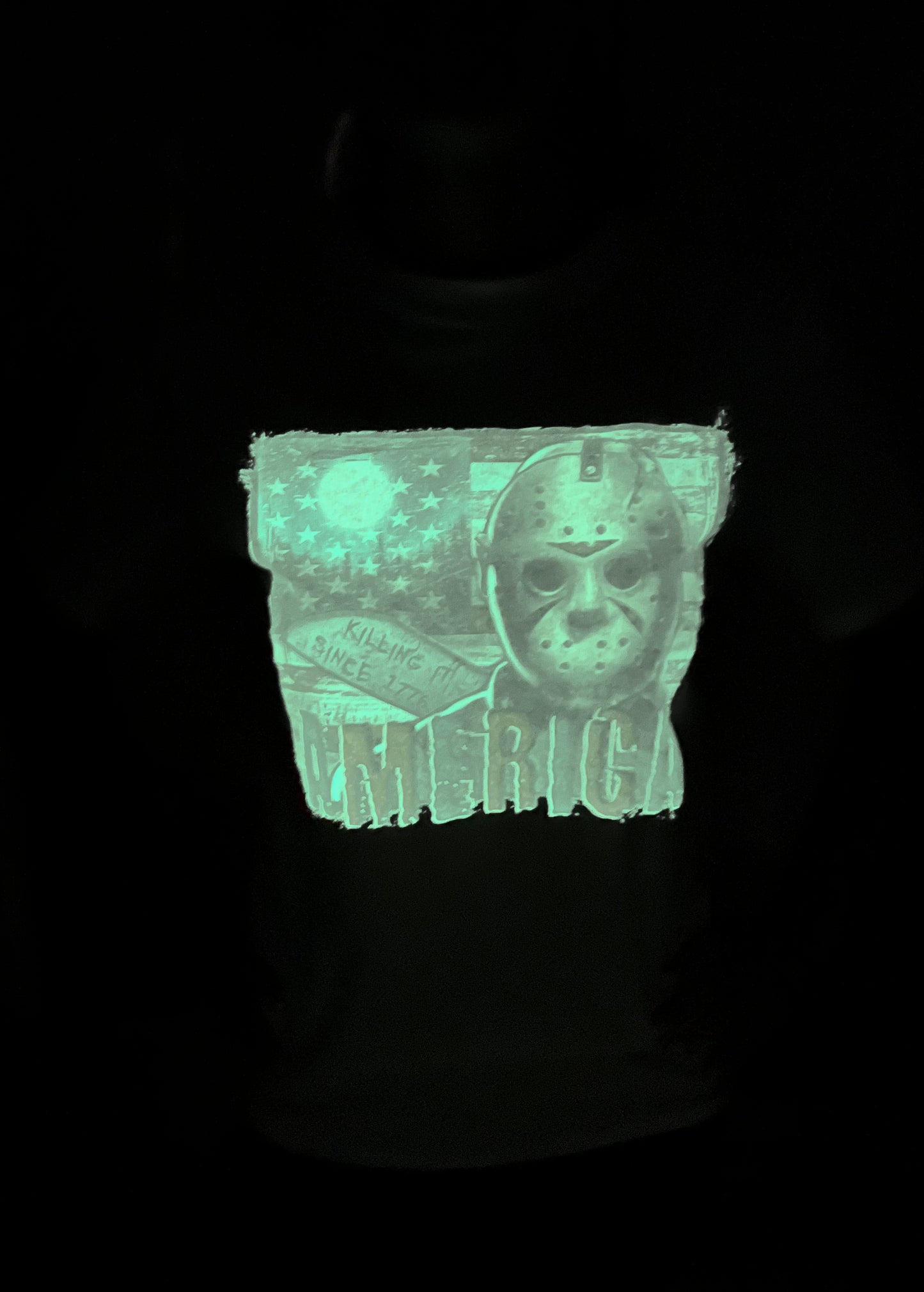 *RTS* GLOW-IN-THE-DARK (EXCLUSIVE America Killing It Since 1776 Jason): *DTF* Transfer