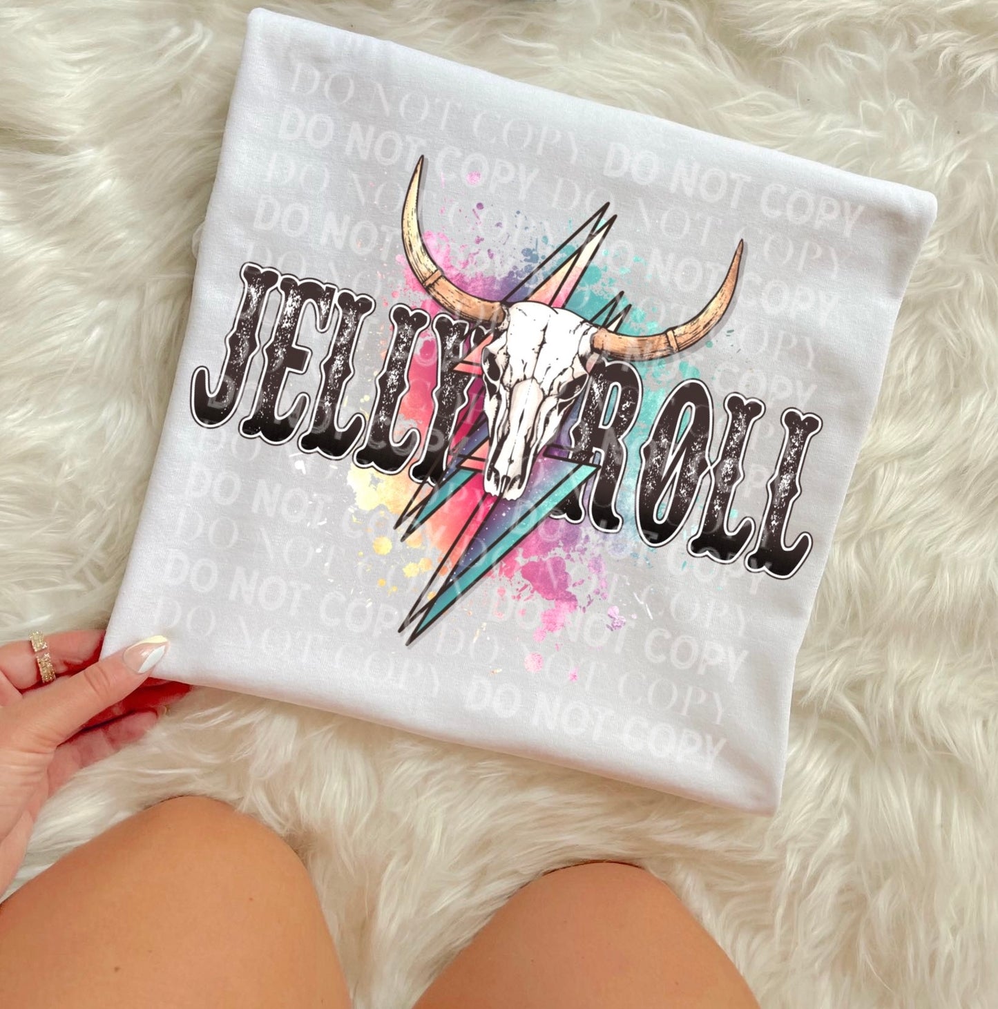 JellyRoll Lightening Skull: *DTF* Transfer