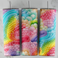 Pastel Rainbow (FAUX Embroidery): Tumbler Sub Print