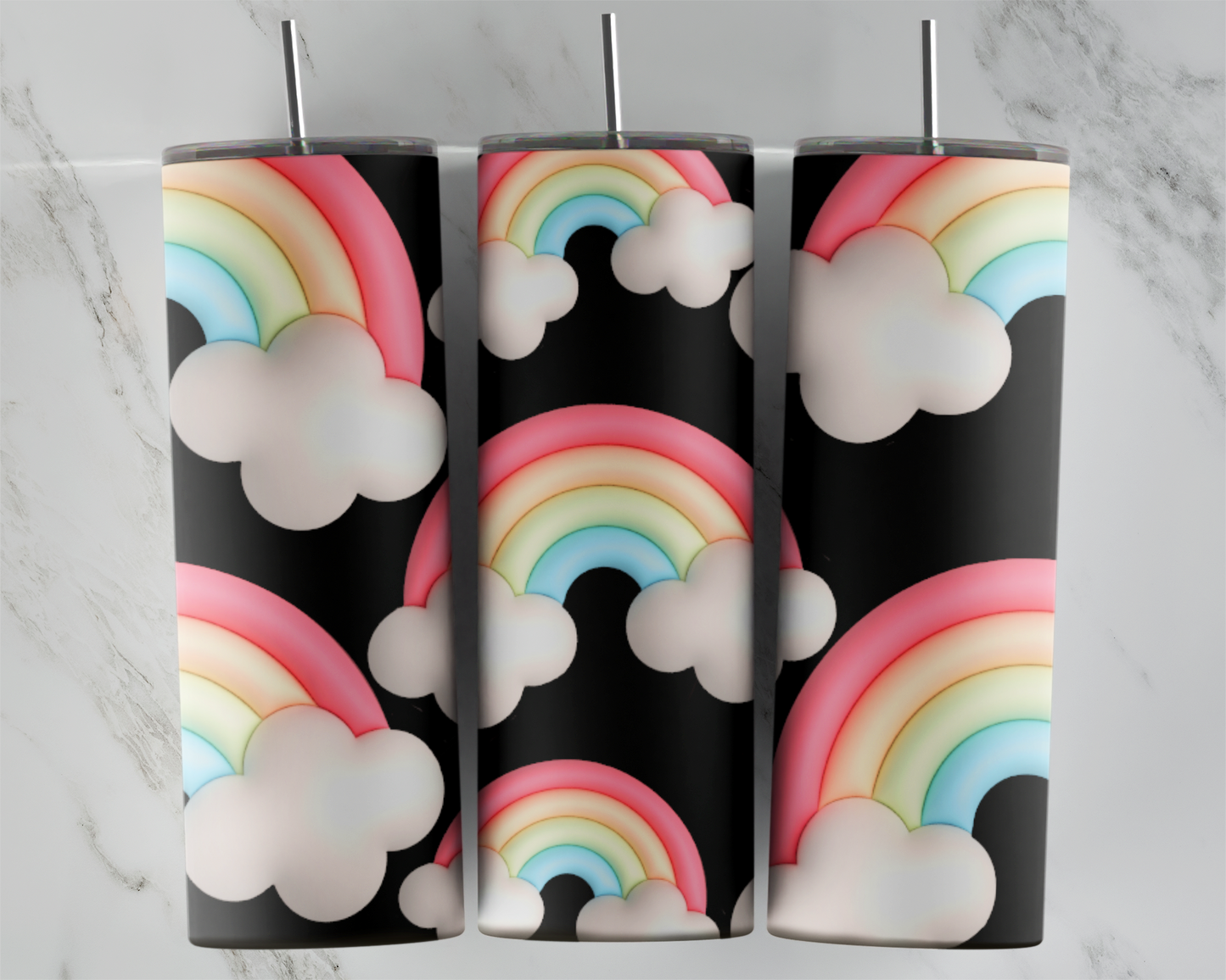 PUFF Rainbow (Black): Tumbler Sub Print