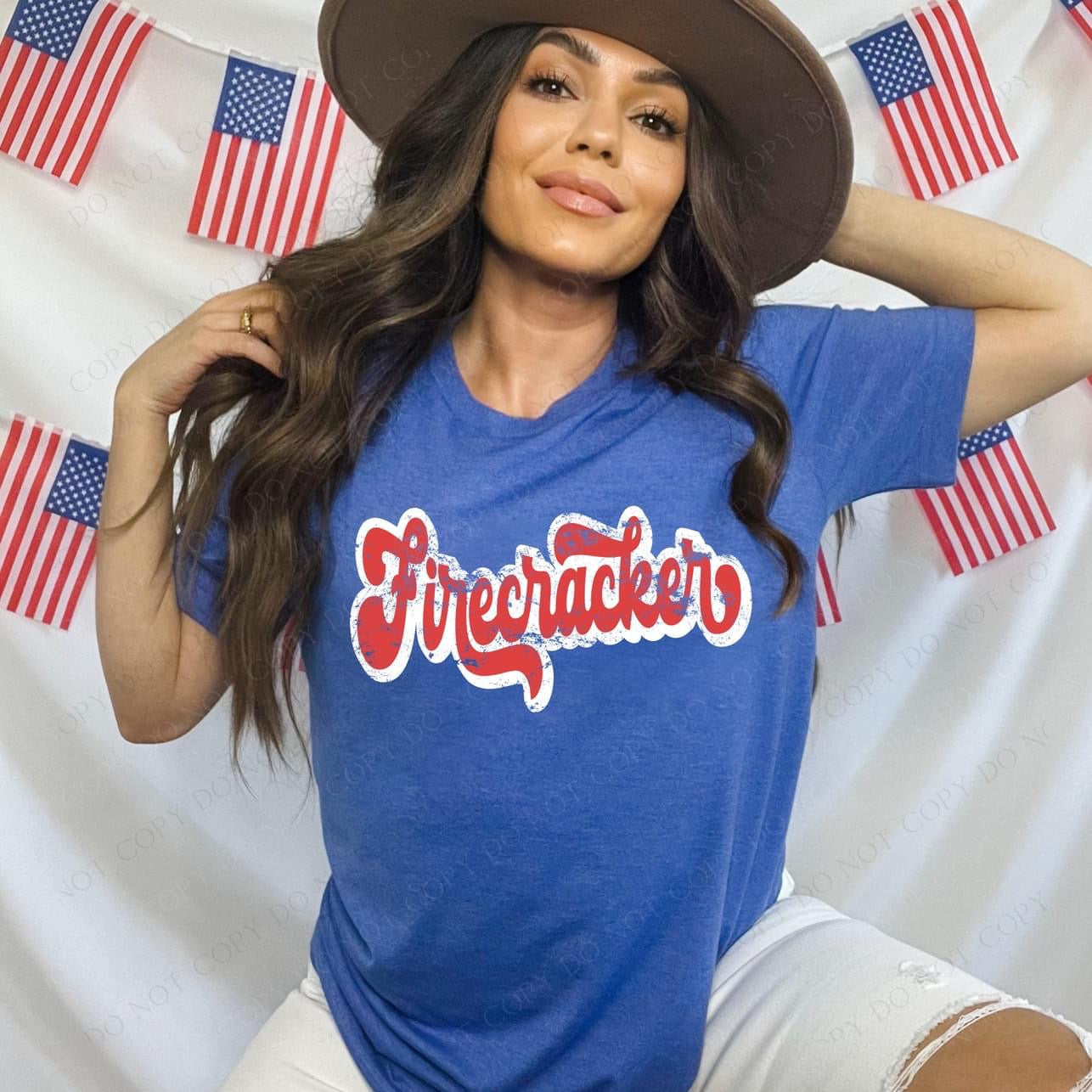 Firecracker Retro Distressed: *DTF* Transfer