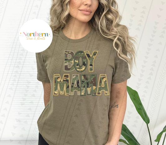 BOY MAMA Faux Embroidery: *DTF* Transfer