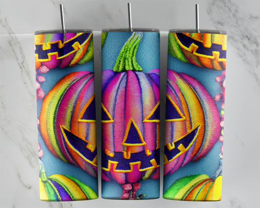 Colorful Jack O Lantern: Tumbler Sub Print