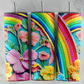 Flower Rainbow Fabric: Tumbler Sub Print