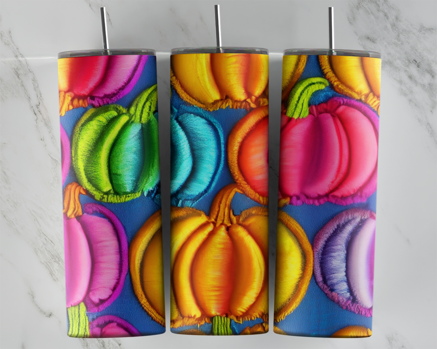 Colorful Pumpkins: Tumbler Sub Print