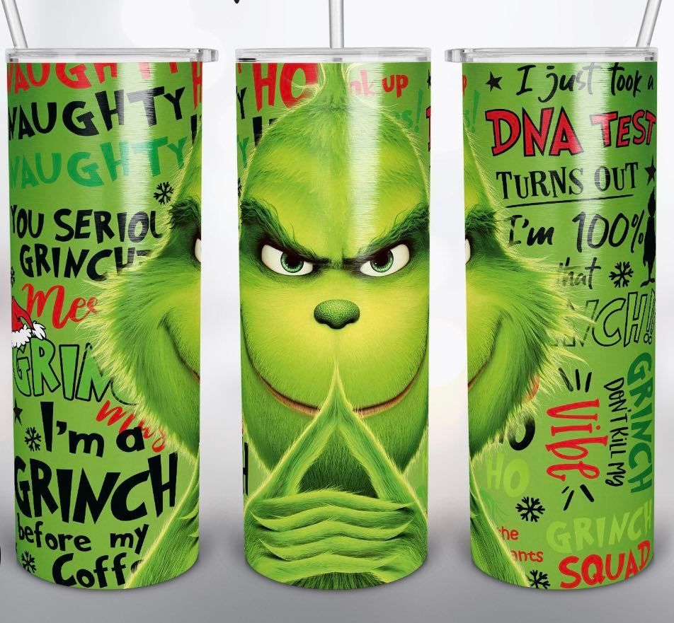 Green DNA Test 100% That Grinch-Tumbler Sub Print