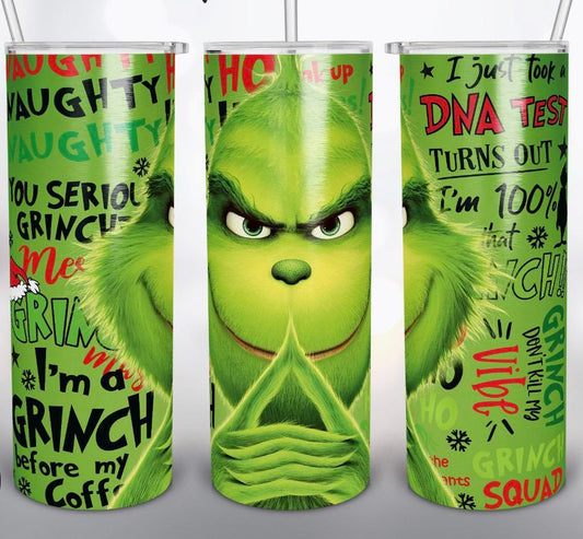 Green DNA Test 100% That Grinch-Tumbler Sub Print