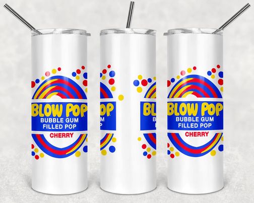 Blow Pop Cherry-Tumbler Sublimation Print