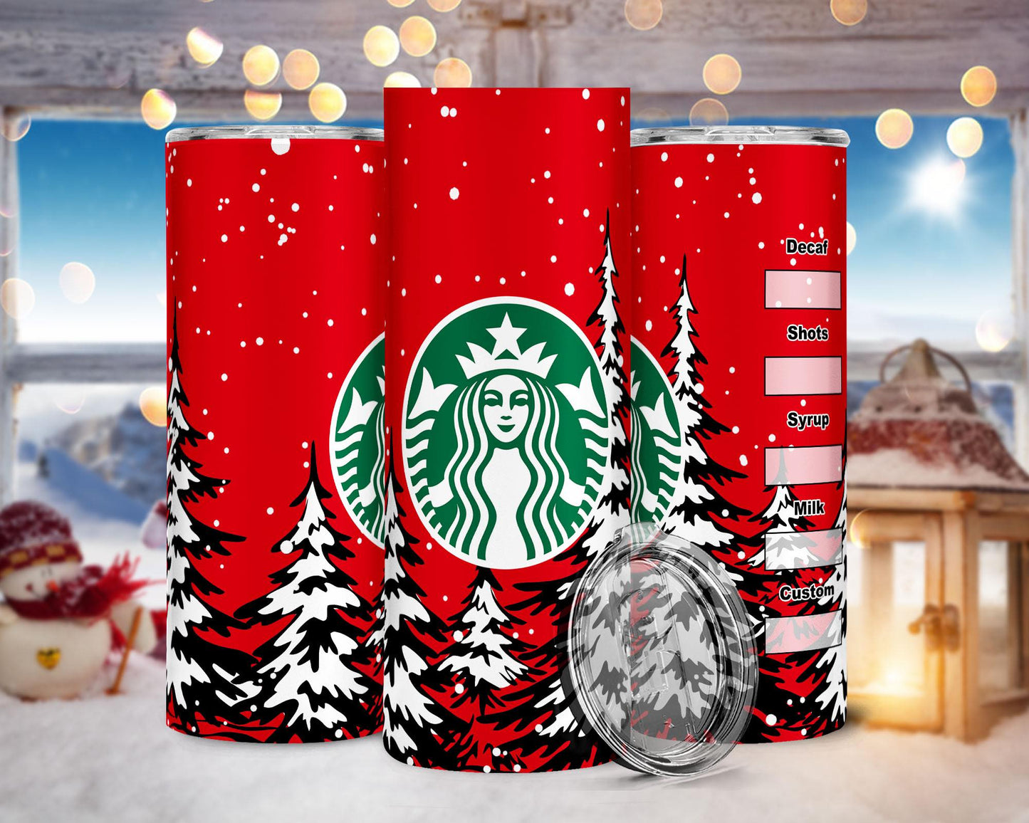 Starbucks Christmas Tree-Tumbler Sub Print