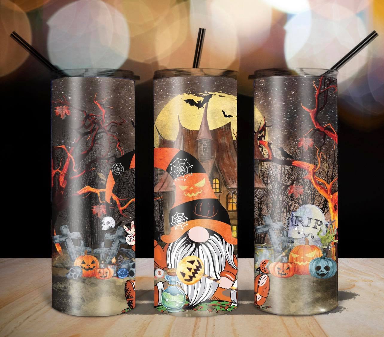 Halloween Gnome-Tumbler Sub Print