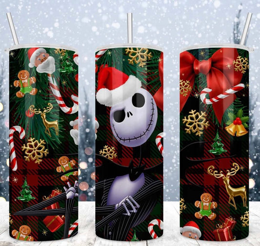 Skellington and Christmas Tree-Tumbler Sub Print