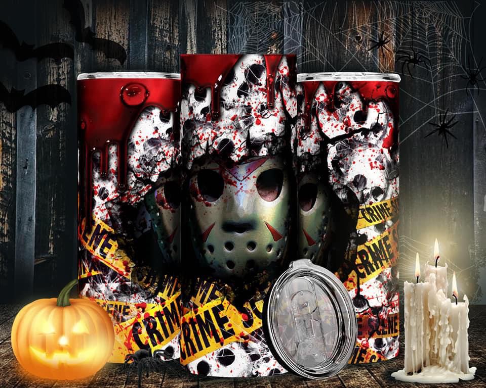 Jason Crime Scene -Tumbler Sublimation Print