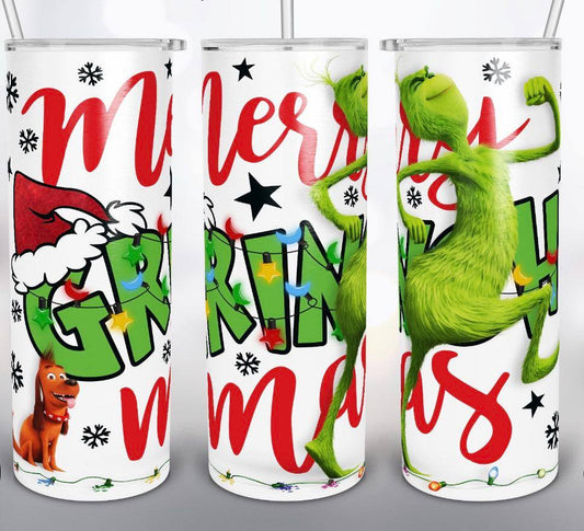 Merry Grinchmas Grinch and Max-Tumbler Sub Print