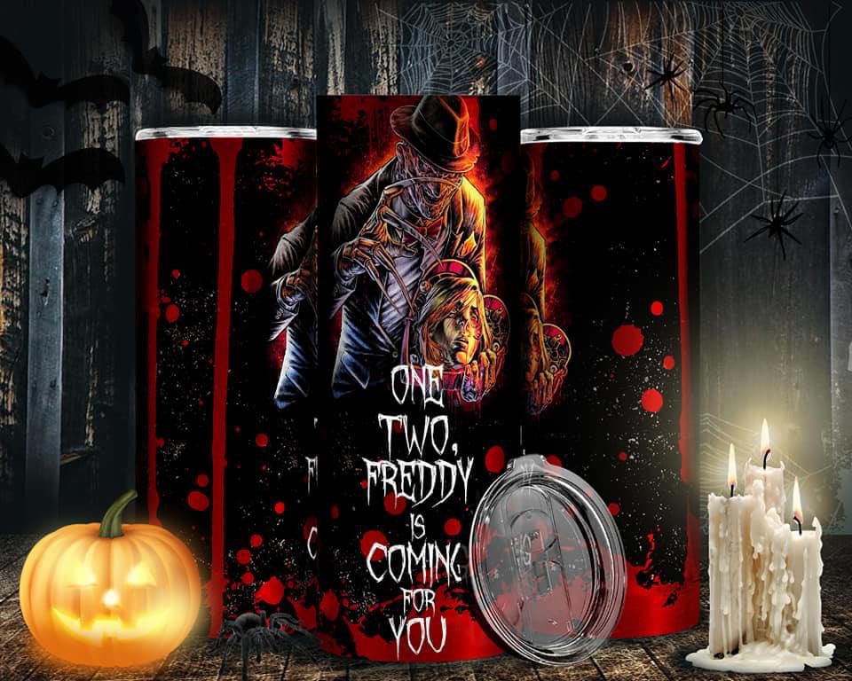 One Two Freddy's Coming -Tumbler Sublimation Print