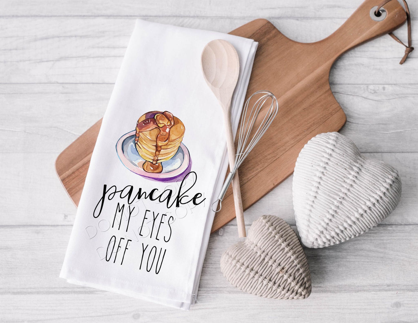 Pancake My Eyes Off You- Tea Towel Transfer
