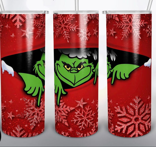 Peeking Grinch-Tumbler Sub Print