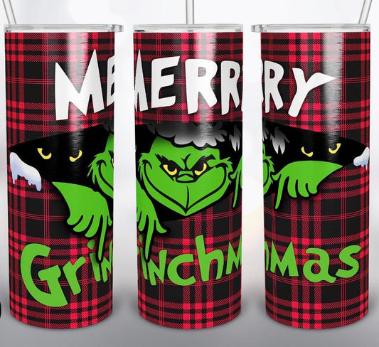 Peeking Merry Grinchmas-Tumbler Sub Print