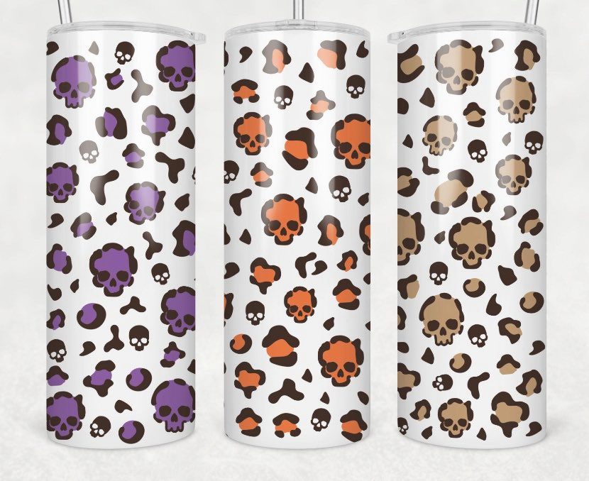 Leopard Skull-Tumbler Sub Print