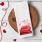Valentine Stacked Books- Tea Towel Transfer