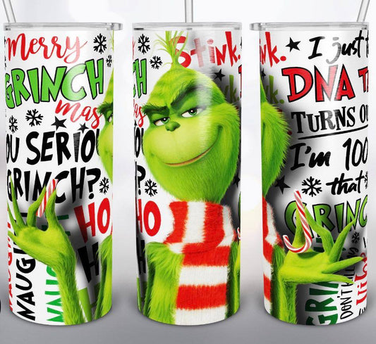 White DNA Test 100% That Grinch-Tumbler Sub Print