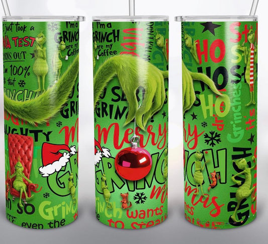 Ho Ho Ho Grinch-Tumbler Sub Print