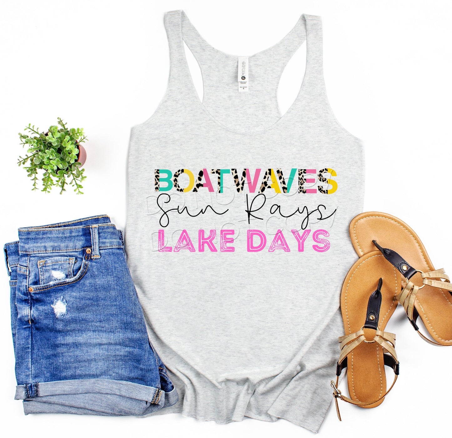 Boat Waves Sun Rays Lake Days-*DTF* Transfer