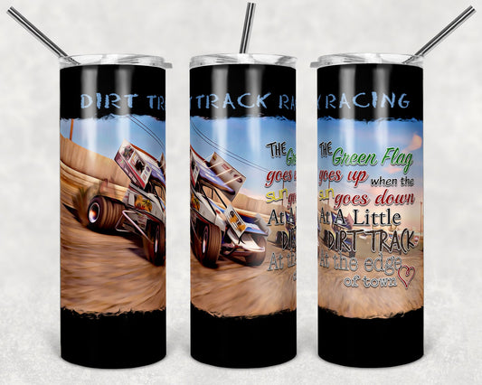 Dirt Track Racing-Tumbler Sublimation Print