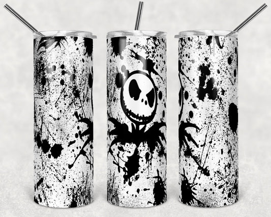 Jack Skellington Splattered Paint-Tumbler Sublimation Print