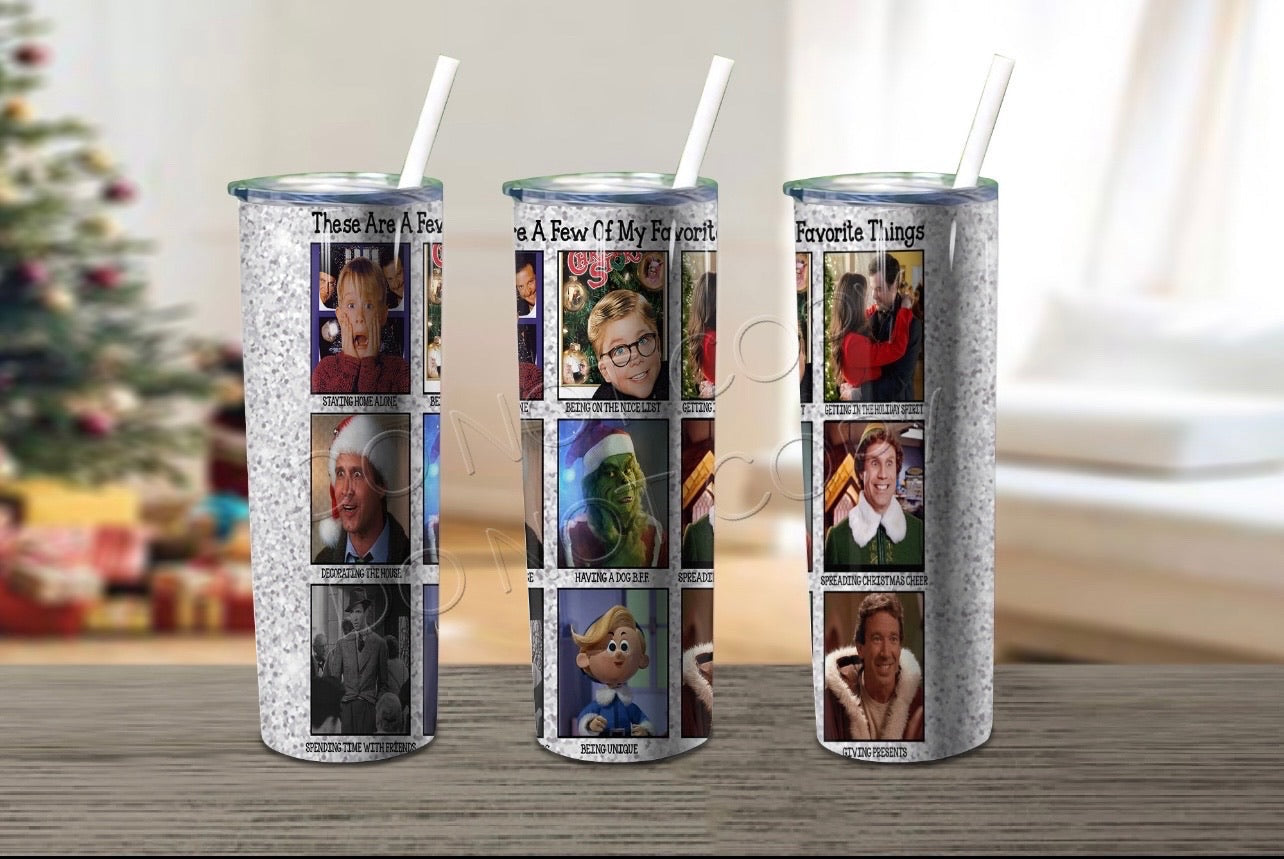 These Are A Few Of My Favorite Things (Christmas Movies)-Tumbler Sub Print