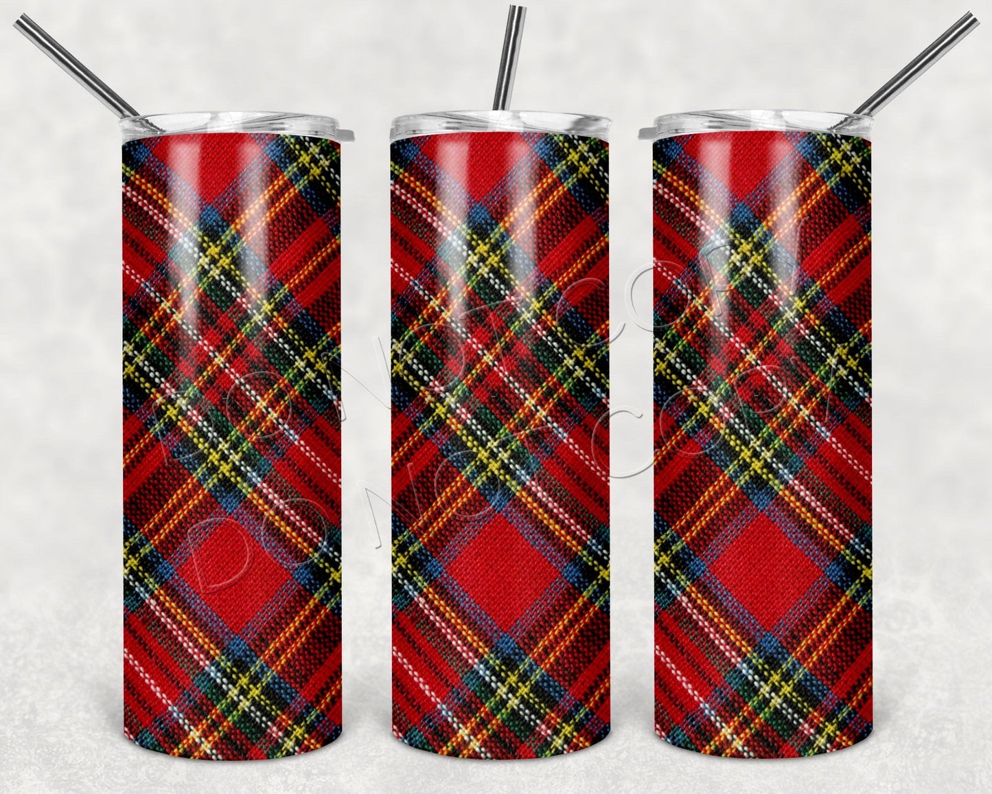 Christmas Plaid-Tumbler Sub Print