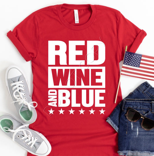 Red WINE and Blue-*DTF* Transfer