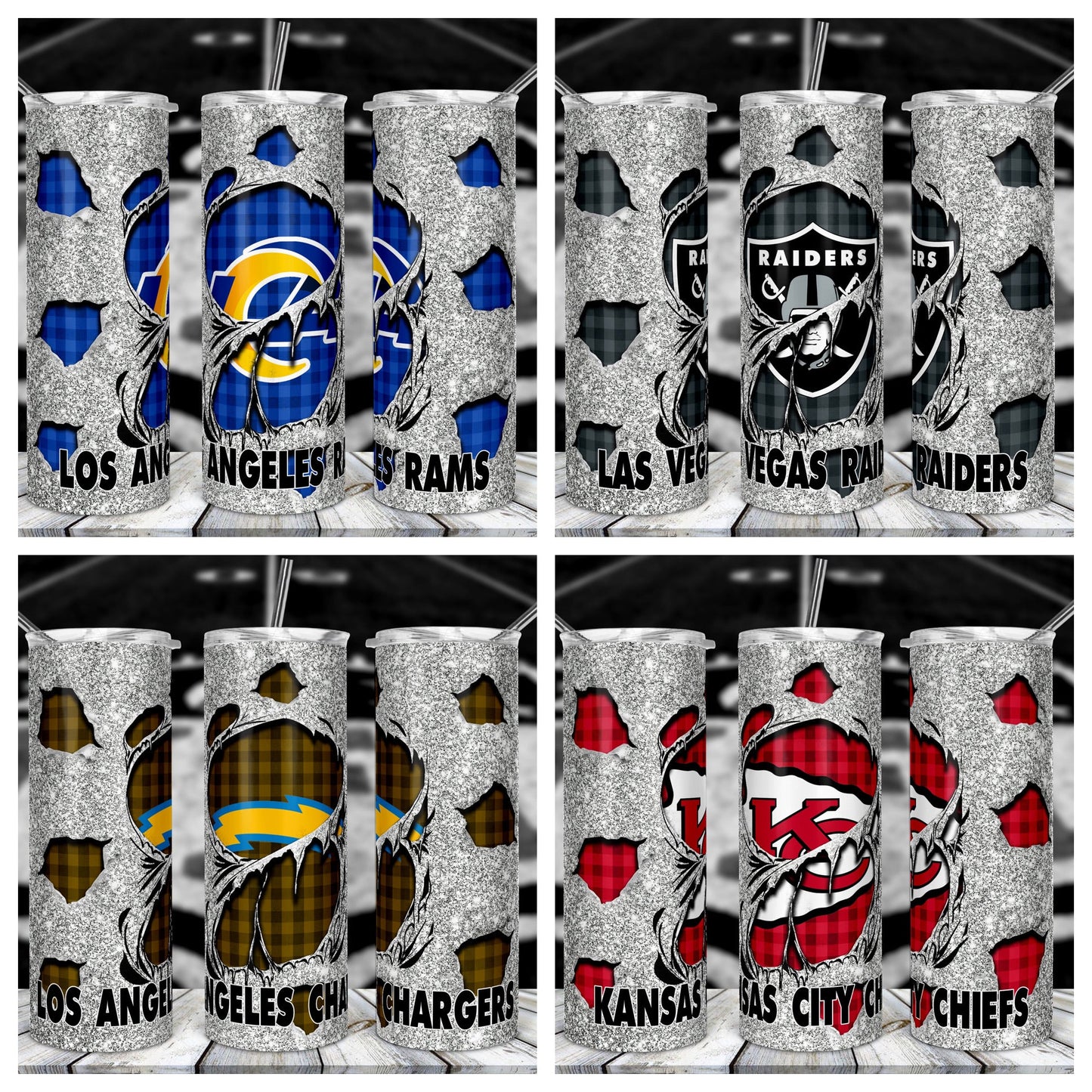 NFL Glitter-Tumbler Sublimation Print