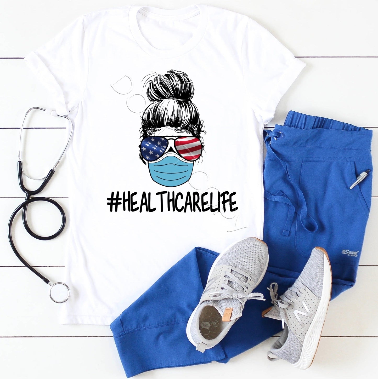 #HEALTHCARELIFE (American Flag)-*DTF* Transfer