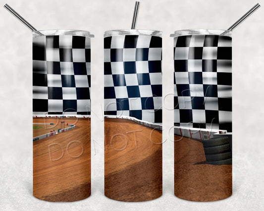 Dirt Track-Tumbler Sublimation Print